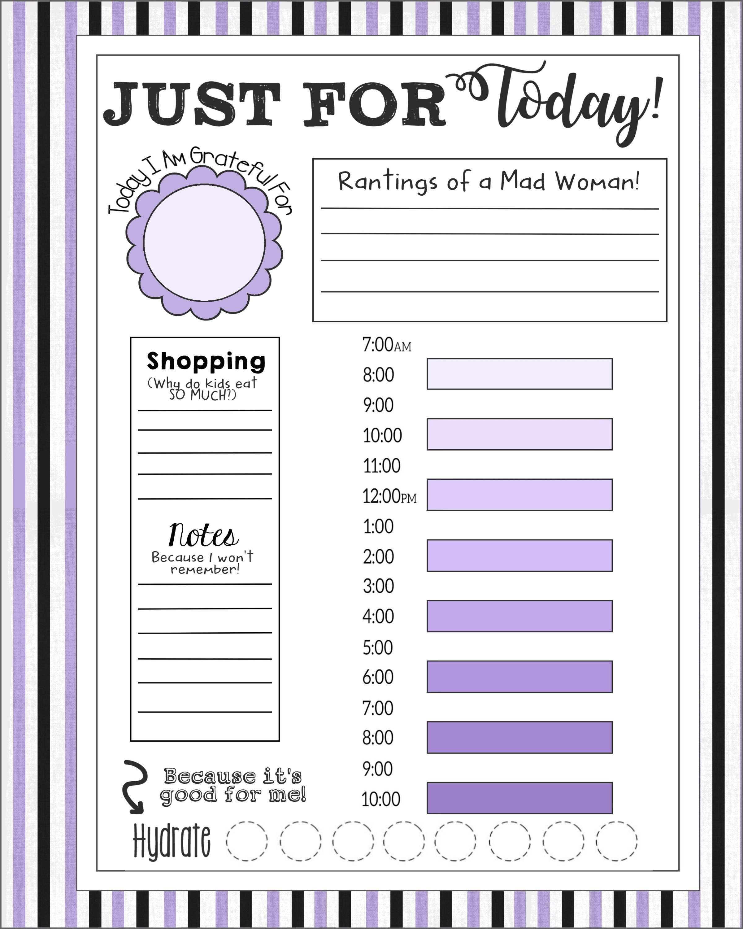 printable daily planner weekly planner 8x10 etsy