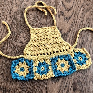 Faye Halter, Simple crochet halter top for little girls, crochet top for toddler pattern, boho baby crochet pdf pattern image 8