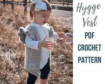 Hygge Vest 2T-6X PDF Crochet Pattern