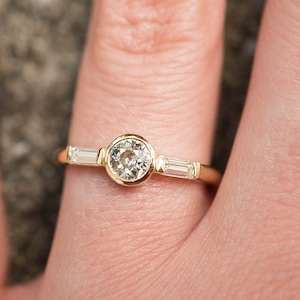 Bezel Set Old Mine Cut Diamond Ring