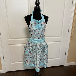 Minnie & Mickey Reisen Schürze im Vintage-Stil