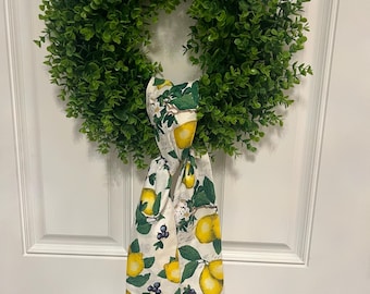 Lemon and blueberry wreath sash