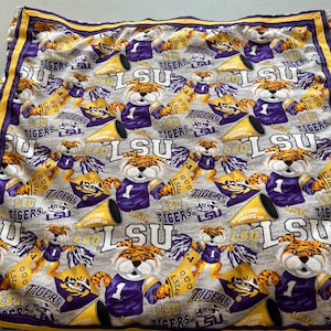 LSU Tigers pillow blanket