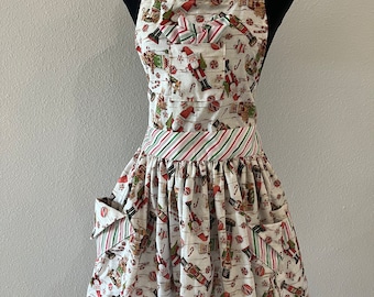 Nutcracker print apron