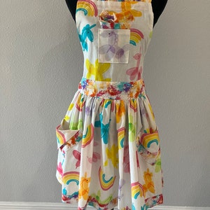 Balloon and rainbow apron ( mommy and me )