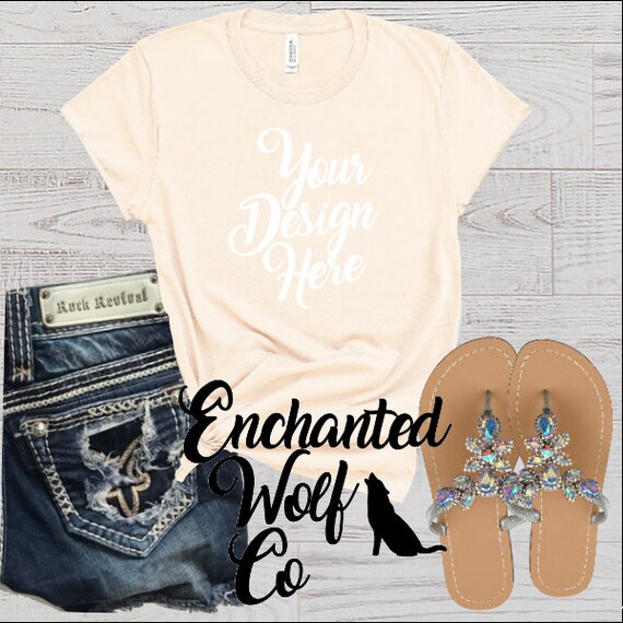 Bella Canvas Soft Cream Mockup Shirt