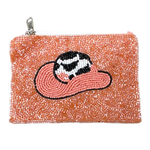 Seed Bead Purse, Cowgirl Hat Strap, Seed Bead Bag Strap, Coin Bag