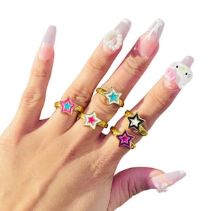 star ring | star jewelry | Galaxy Ring | Starburst Ring | star band ring | stellar ring| little stars ring | star ring women