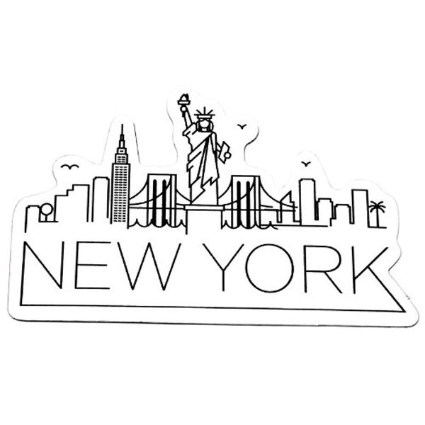 NYC Sticker | US Stickers | Yankee Stickers | New York Bumper | New York Buildings | NYC Bumper Sticker | New York Souvenir | town sticker