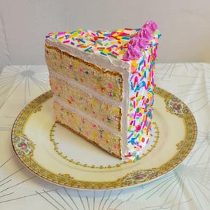 Funfetti embroidered cake sculpture *made to order*