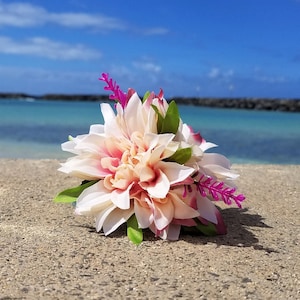 Tropical Flower Hair Clip, Pink Chrysanthemum Hair Clip, Hawaiian Hair Clip, Wedding Accessories, Flower Brooch, Bridal Hair clip, Handmade