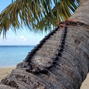 Brown Kukui Nut Hawaiian Lei, Polynesian Necklace, Hawaiian Jewelry, Party Lei, Bold Necklace, Wedding Lei, Beaded Necklace, Graduation Gift