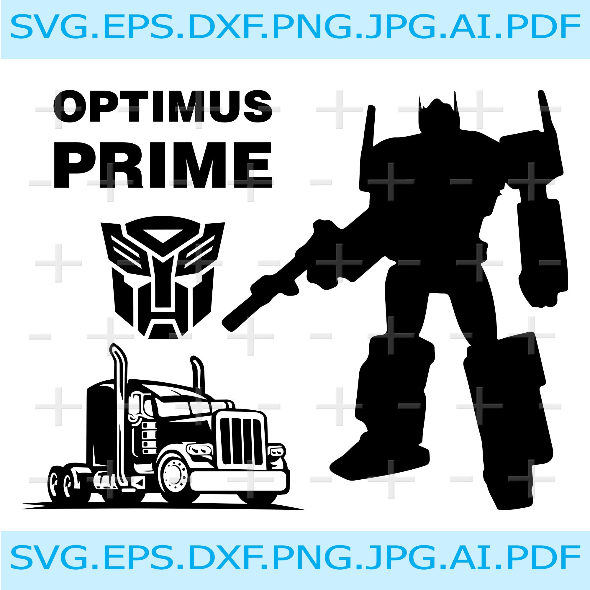 Optimus Prime Svg Optimus Prime Silhouette Optimus Prime | Etsy