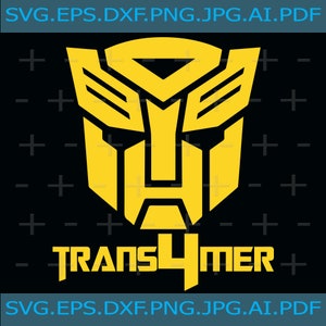 May include: A yellow and black Transformers logo with the text "TRANS4MER" below it.