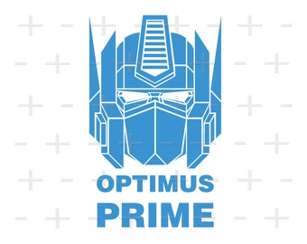 Optimus Prime Face Vector: Autobot Robot Clipart (Digital Files)