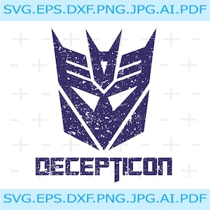 Decepticon SVG: Transformers Vector Logo Clipart (Digital Files)