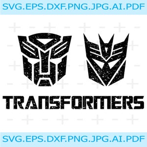 Transformers svg, transformers logo, optimus prime svg, autobot svg, megatron svg, robot vector, transformers clipart