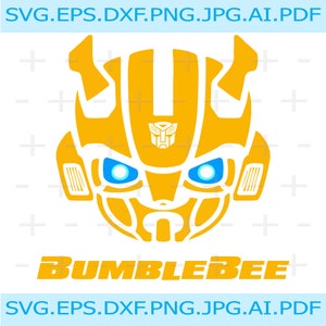 Bumblebee svg, Bumblebee vector, Bumblebee face, Bumblebee, clipart,transformers,superhero, robot vector