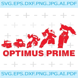 Optimus Prime SVG Vector Clipart: Transformers Robot (Digital Files)