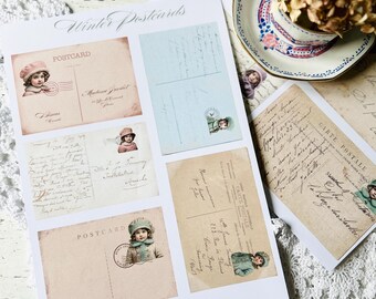 Winter Postcards - Digital Download-Printable.
