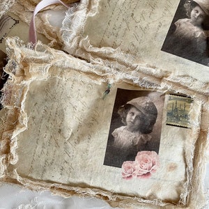 Vintage Girl en francés postal Collage Descarga digital