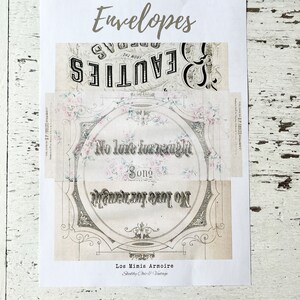 French Envelope Layout Vintage French Envelopes- Digital Download -printable - Etsy