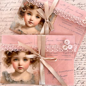 Sobres Shabby Chic de agosto - Imprimibles digitales