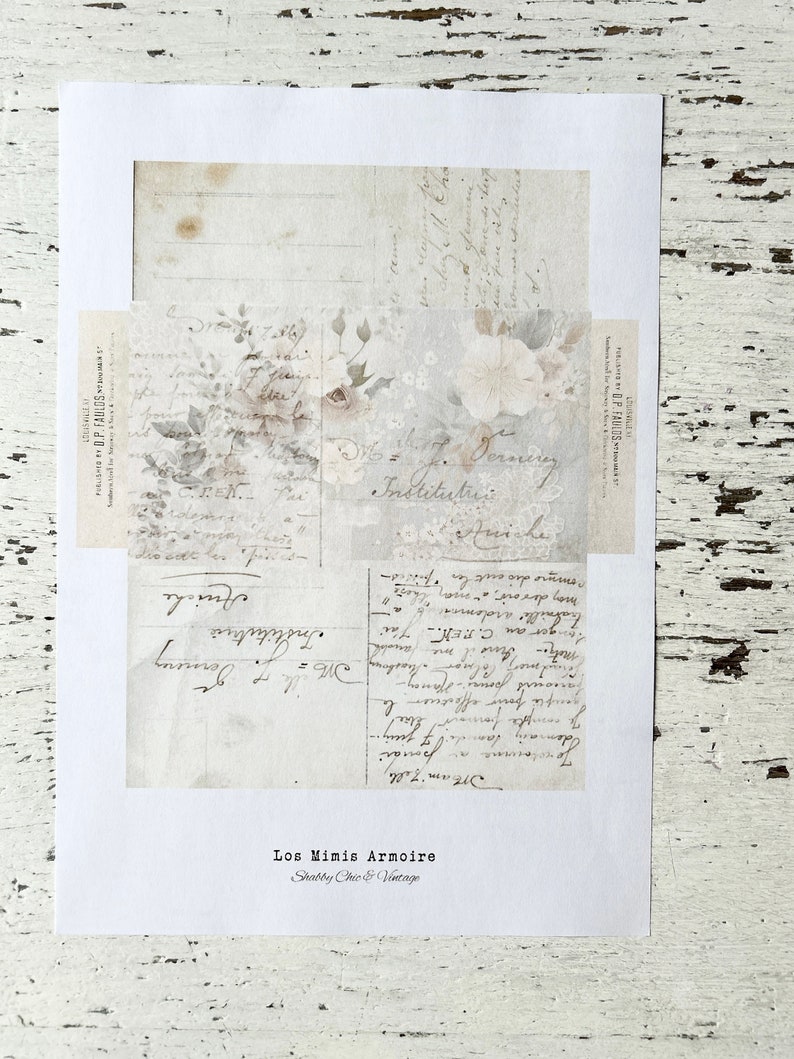 French Envelope Layout Vintage French Envelopes- Digital Download -printable - Etsy