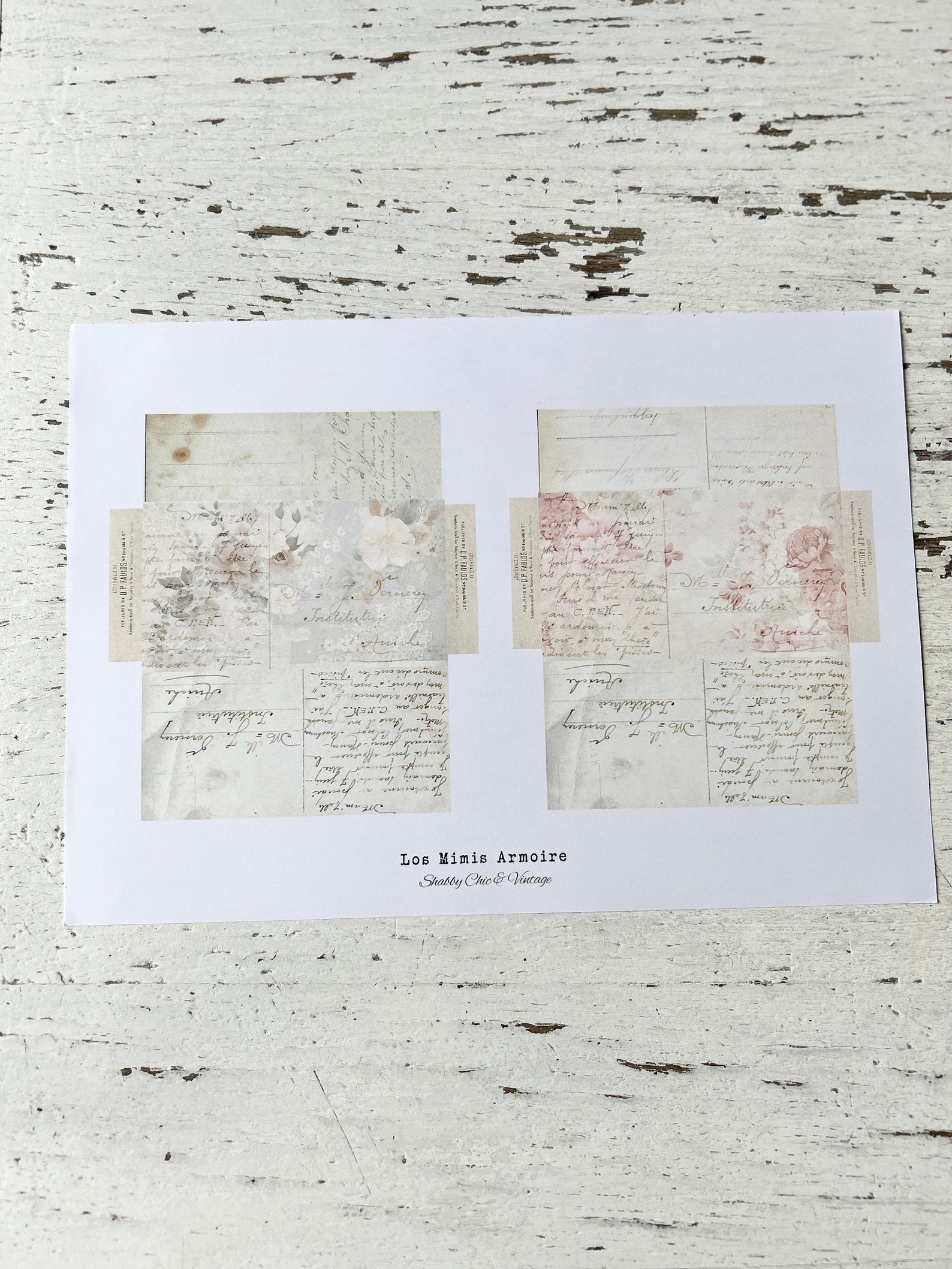 French Envelope Layout Vintage French Envelopes- Digital Download -printable - Etsy