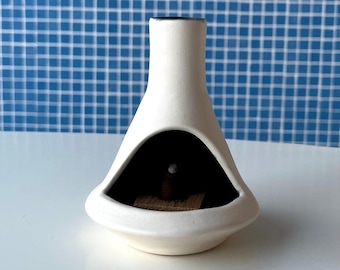 Mid-Century Modern Malm Ceramic Incense Holder Chiminea Palo Santo Burner Candle Holder