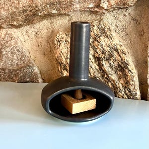 Cute Mid Century Modern Space Age Ceramic Incense Burner Chiminea Palo Santo Candle Retro Holder ,miniature fireplace