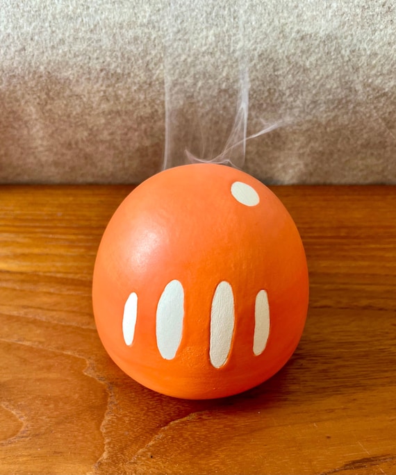 Handmade Ceramic Salt Cellar, Mid-Century Modern Incense Burner in the style of Noguchi's Akari Lamp