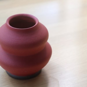 Vaso de cerâmica artesanal, decoração para casa, vaso de flores em estilo japonês, suporte vermelho