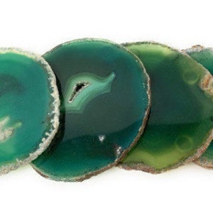 Agate Coasters Druzy Crystal Wine Cork & Aerator Gift Set Green