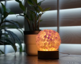 Amethyst Stone Crystal Lamp Decor