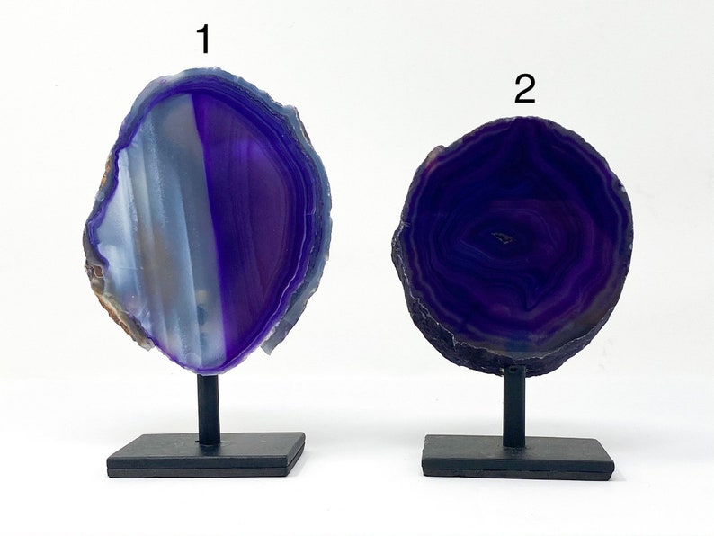 Agate Slab on Metal Stand Agate Home Decor Great Gift Etsy