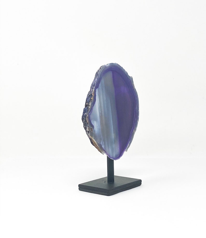 Agate Slab on Metal Stand Agate Home Decor Great Gift Etsy