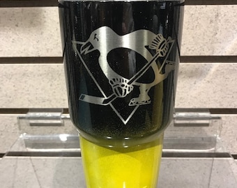 Custom Stainless Steel YETI / Ozark Pittsburgh Penguins Tumbler Powder Coated Laser gravé 30 oz / 20 oz