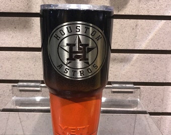 Sur mesure en acier inoxydable YETI / Ozark Houston Astros Tumbler poudre enduite Laser gravé 30 oz / 20