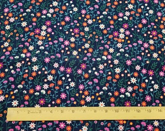 Petite Bloom Floral Print 100% Cotton Fabric - By The Yard