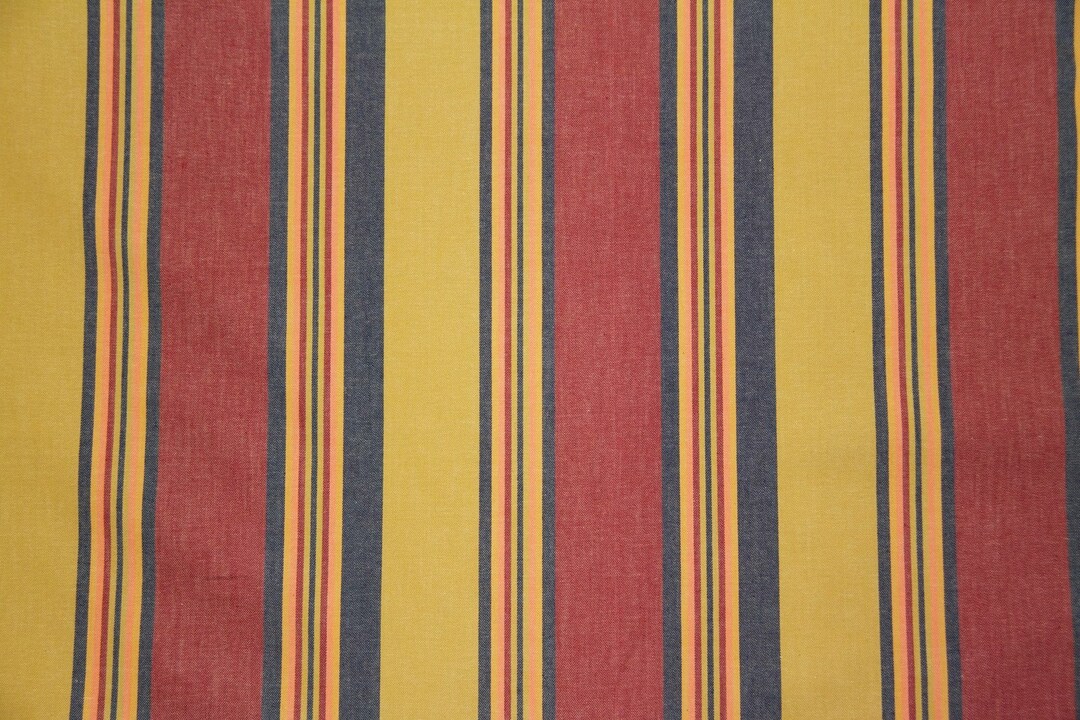 58 Multistripe Poly/cotton Fabric by the Yard Etsy