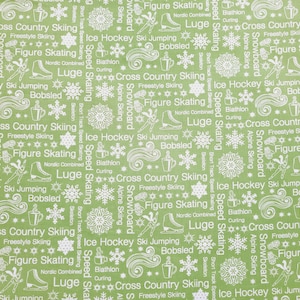 Winter Games 100% Cotton Fabric - By The Yard