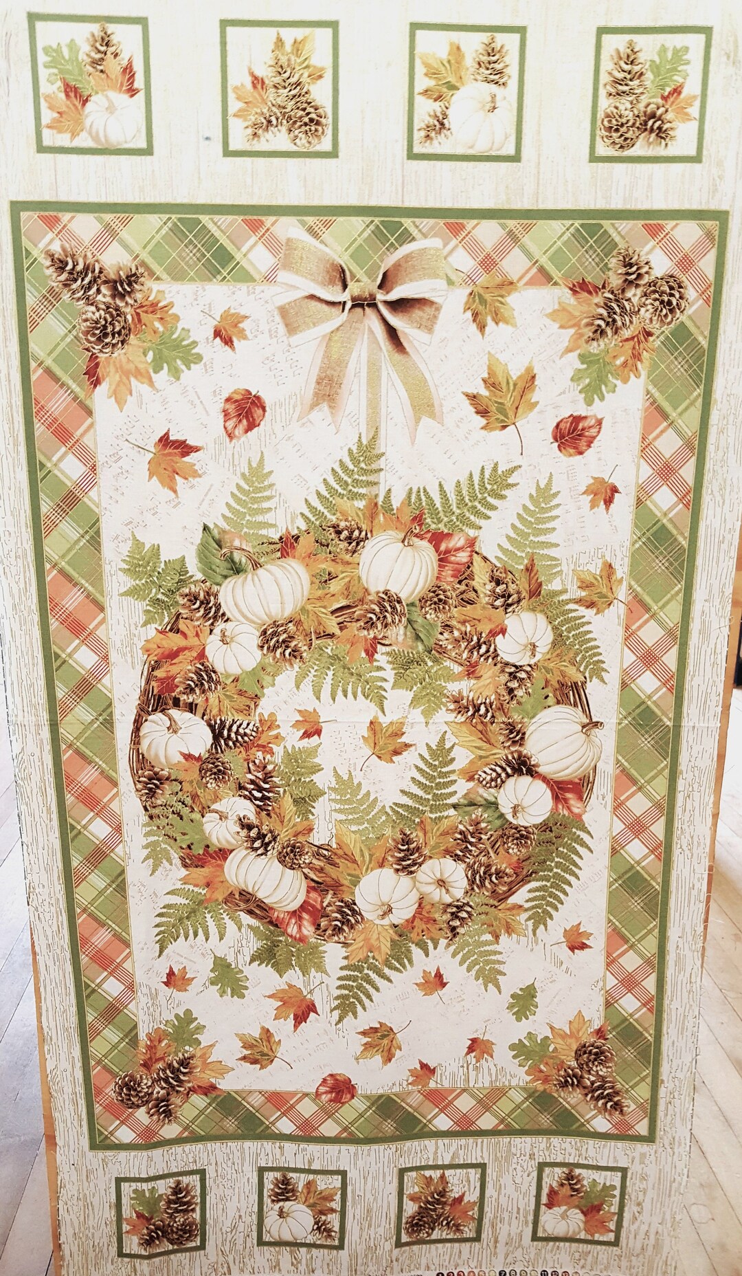 Fall Pattern Cream Cream Fall PANEL 100% Cotton Fabric - Etsy
