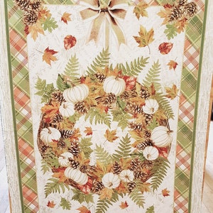 Cream Fall PANEL 100% Cotton Fabric