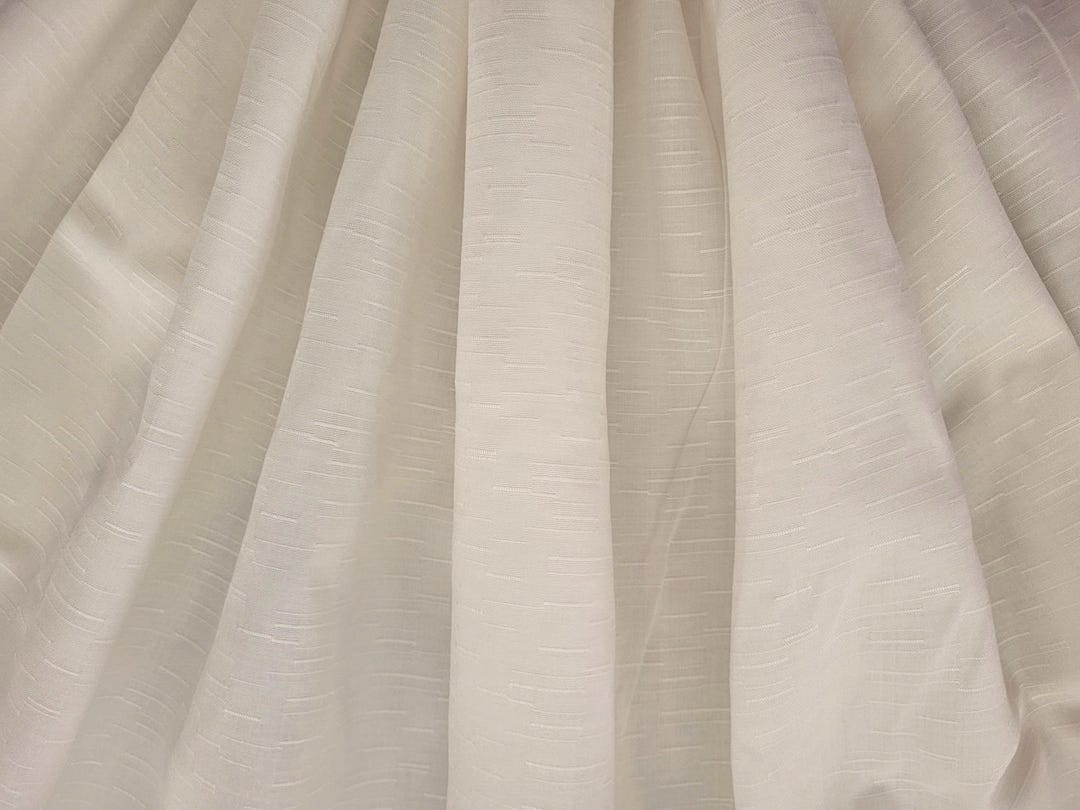Structured Ivory Drape Ivory Drapery Fabric - by the Yard - Etsy