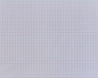 59/60" Light Blue, Light Pink & White Plaid Poly/Cotton Fabric - By The Yard