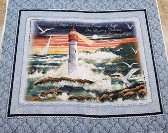 Lighthouse Wallhanging PANEL 100% Cotton Fabric