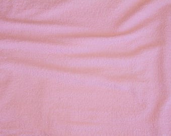 Pink Terry Cloth Fabric - 7/8 Yard Piece