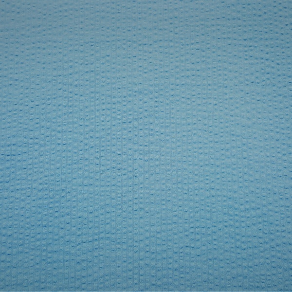 Aqua Seersucker Fabric - 1 1/3 Yard Piece