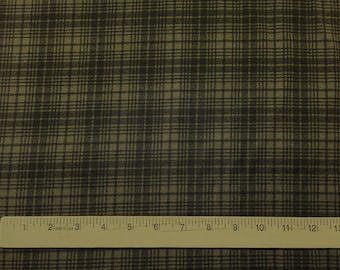 A Very Wooly Winter Plaid Olive Green Print 100% Cotton Fabric - By The Yard